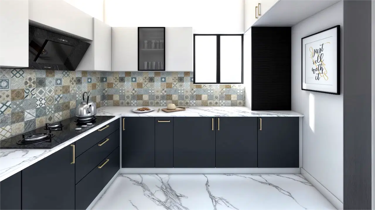 L Shape Kitchen Interior Design
