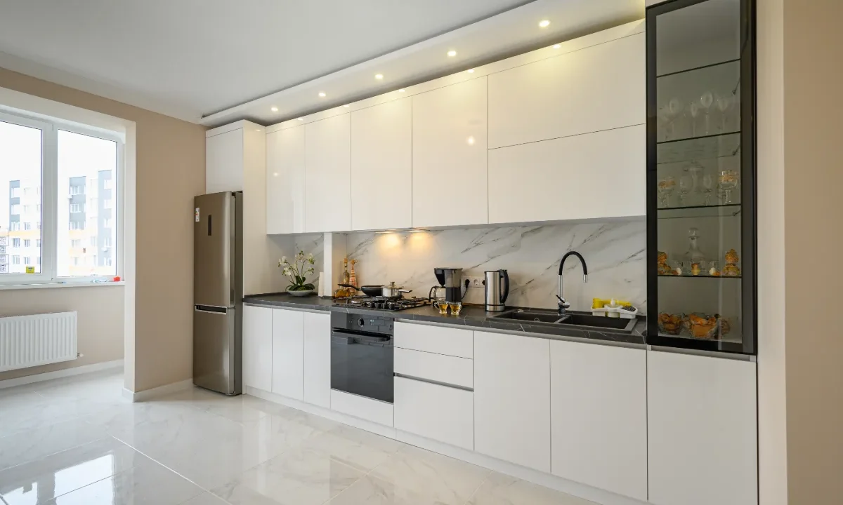 Straight Kitchen Interior Design